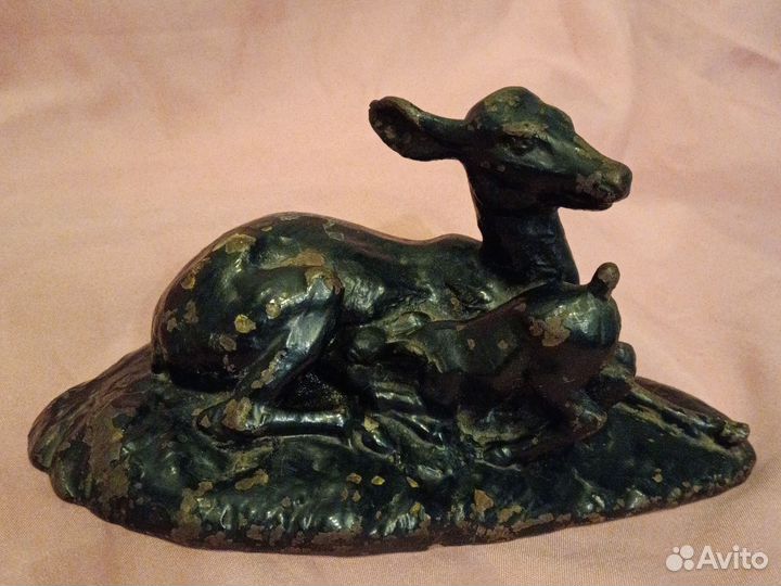 Литье Олениха с олененком СССР