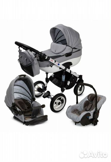 Коляска 3 в 1 Adbor Ottis Grey