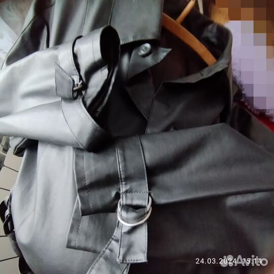 Плащ кожзам, мужской, размер 54-56