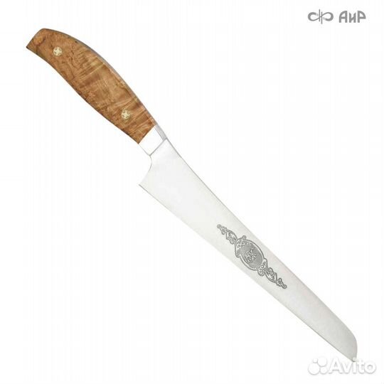 Нож Для нарезки ветчины цм (карельская береза)