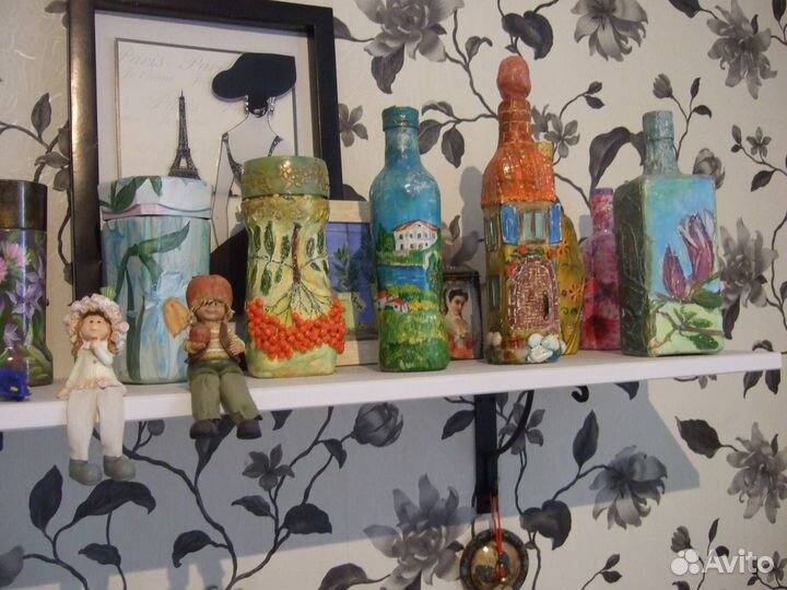 Бутылка декупаж