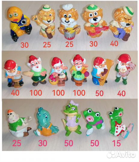 Игрушки из киндера 90х гг