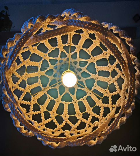 Люстра потолочная макраме(абажур)
