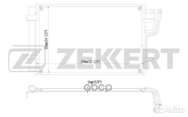Радиатор конд. Hyundai i30 I II 07- Kia Ceed