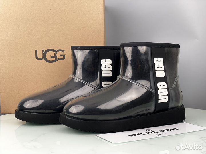 Угги Женские силиконовые Ugg Classic Clear Black