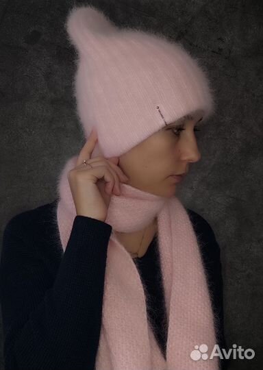 Тёплый зимний комплект из пуха норки