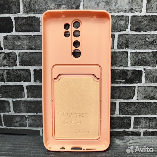 Чехол для xiaomi redmi note 8 pro с кармашком роз