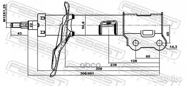 Амортизатор передний левый GAS.twin tube 121100