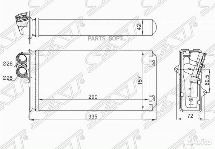 Радиатор отопителя салона peugeot 607 99-10