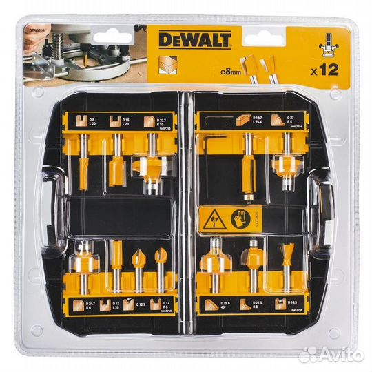 Набор фрез dewalt DT90016, 12 шт (Новый)