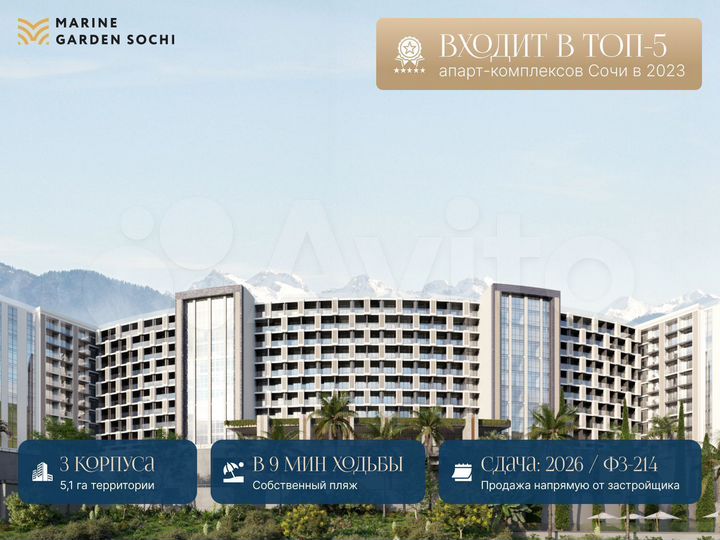 1-к. апартаменты, 35,8 м², 2/8 эт.