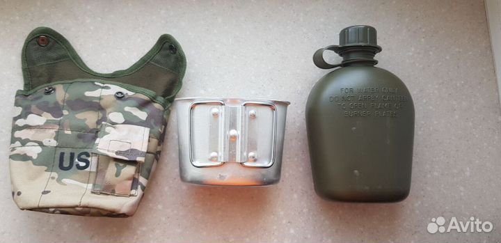 Фляга армейская США + кружка-котелок + чехол