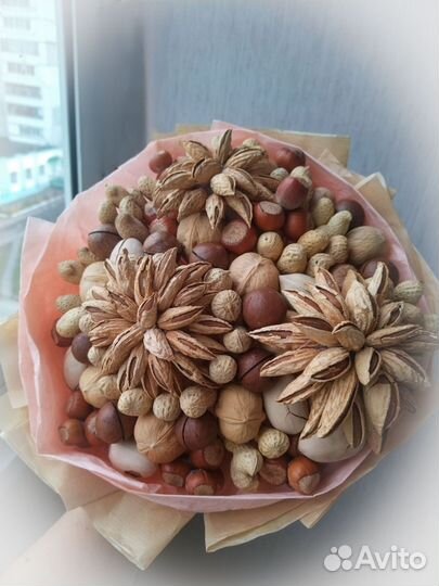 Съедобные букеты из конфет/сухофруктов/фруктов