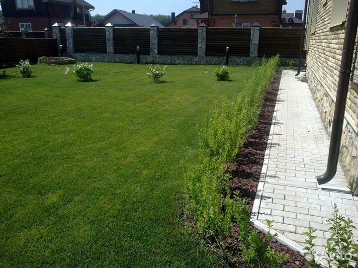 Рулонный газон от производителя. Укладка газона