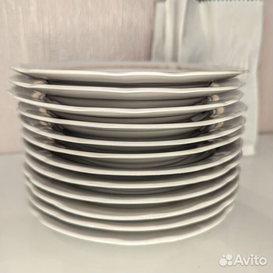 Тарелки фарфор СССР Дулево 12 шт сервиз / поштучно