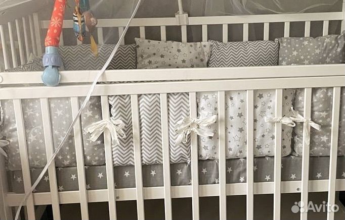 Бортики в кроватку подушки