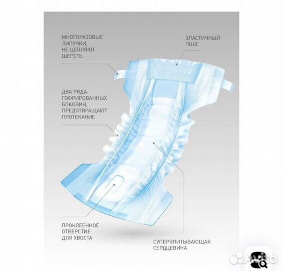 Подгузники для собак pet soft M