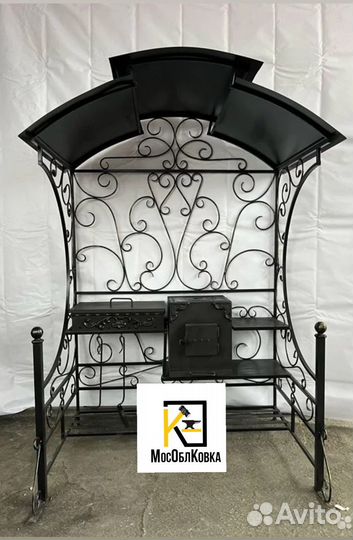 Кованые мангалы с крышей