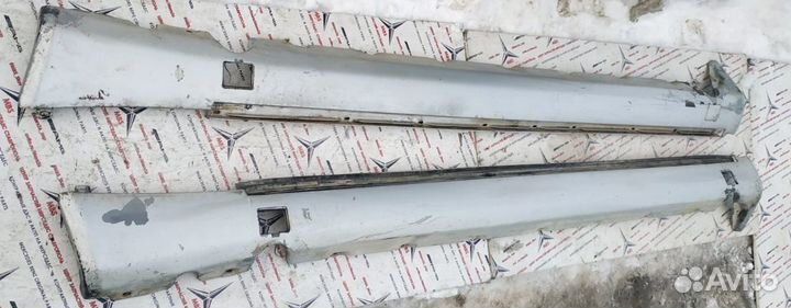 Порог W124 Mercedes серебро