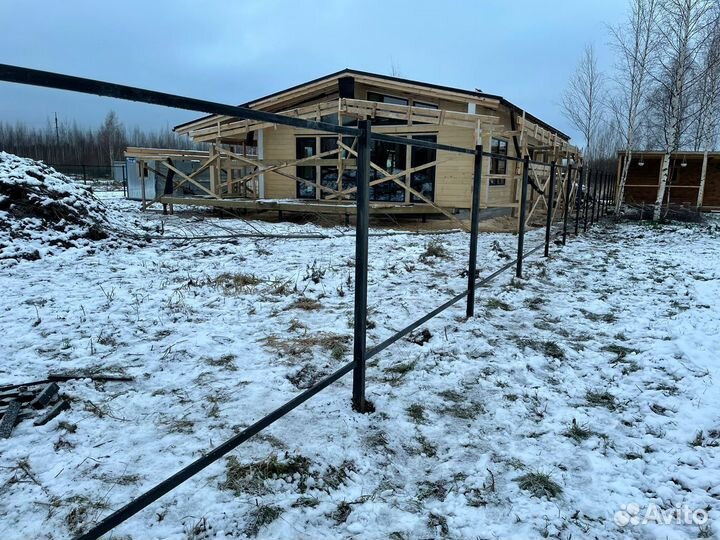 Каркас забора под ключ