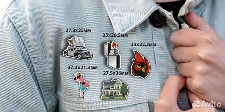 Значки деревянные Zippo тема