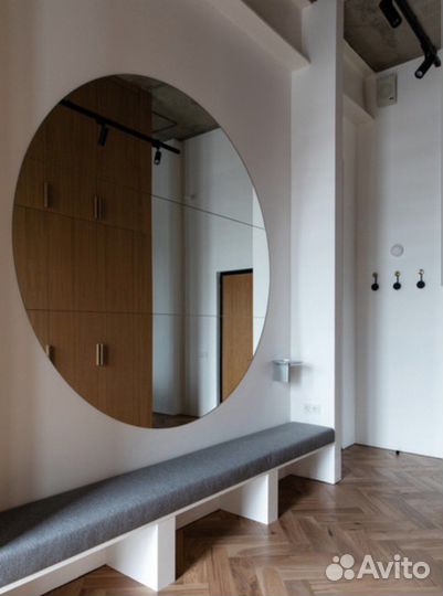 Интерьерные безрамные зеркала любой формы