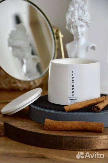 Соевые свечи, Аромасвечи, Свечи в гипсе