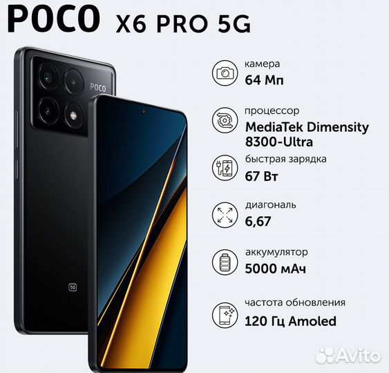 Xiaomi Poco X6 Pro, 8/256 ГБ