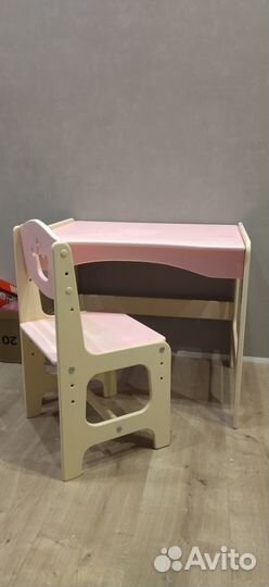 Детский стол и стул растущий 2-7 лет рост 85-130