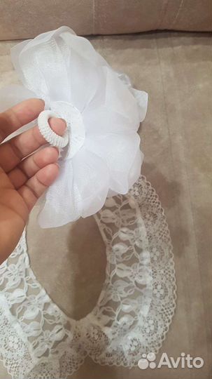 Банты для волос белые