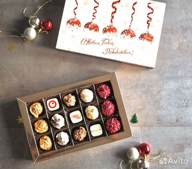 Шоколад с логотипом подарочный набор на 15 конфет