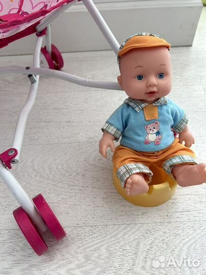 Кукла переноска и коляска ванна для кукол пупсик