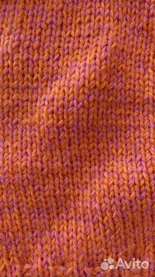 Шапка/балаклава ручной вязки, мериносовая шерсть