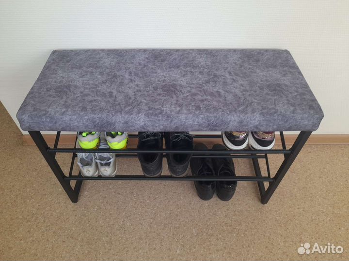 Обувница, подставка для обуви с мягким сиденьем