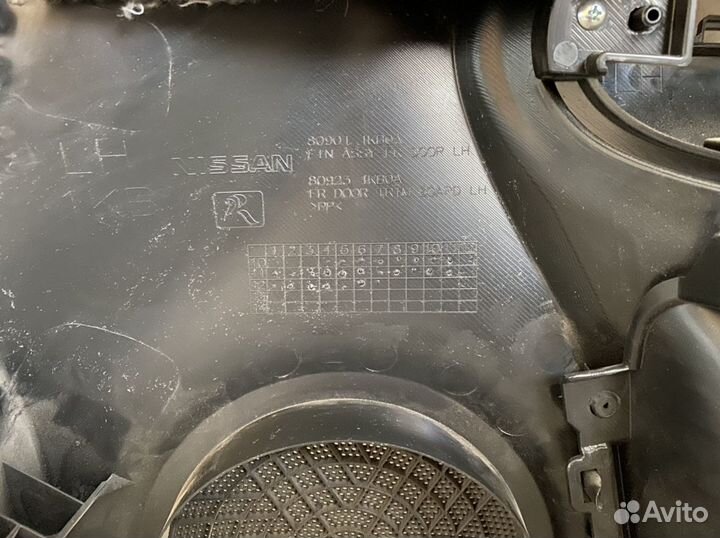 Обшивка передней левой двери а/м nissan juke