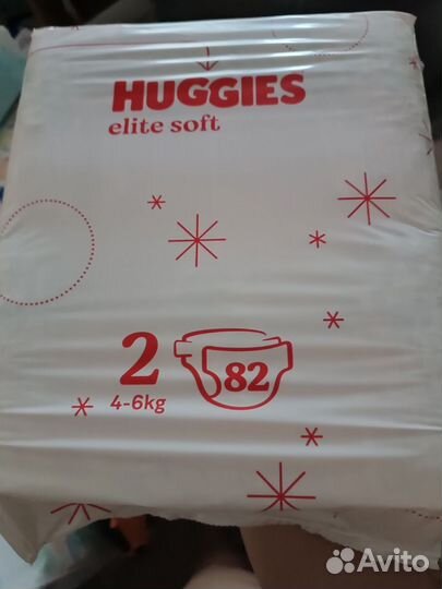 Подгузники Huggies Elite Soft 2, 118 штук