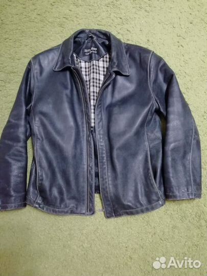 Кожаная куртка мужская 48р