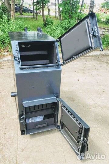 Твердотопливный котел с топкой под уголь и дрова