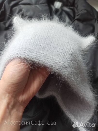 Шапка норковая вязаная