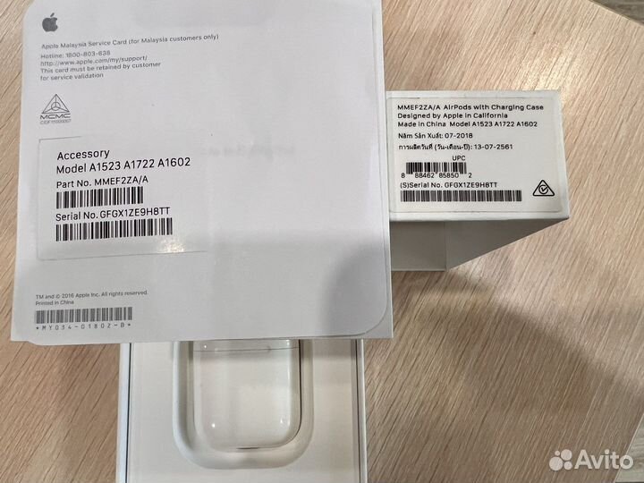 Беспроводные наушники apple airpods