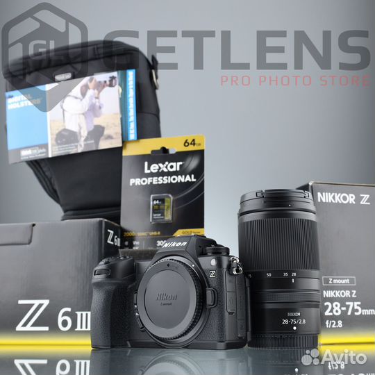 Комплект Nikon Z6 III + Z 28-75 + Lexar 64 UHS-II