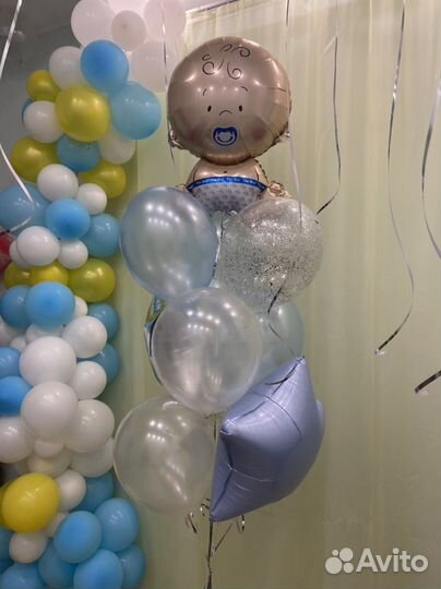 Гелиевые шары и шарики Колпино выписка с роддома