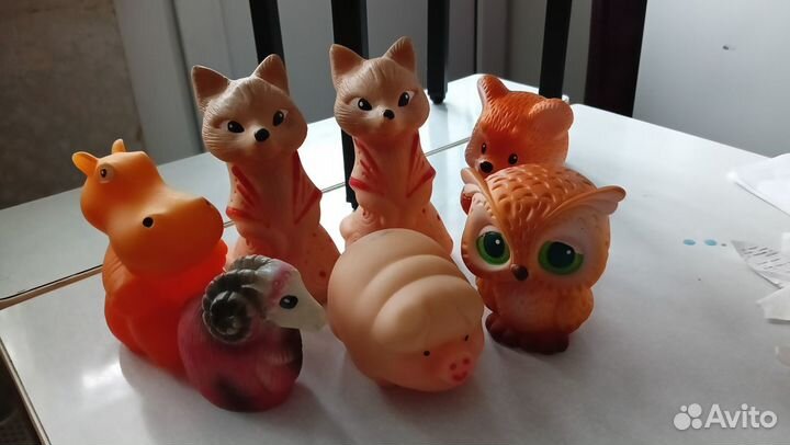 Резиновые игрушки пищалки СССР