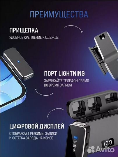 Петличный микрофон для iPhone