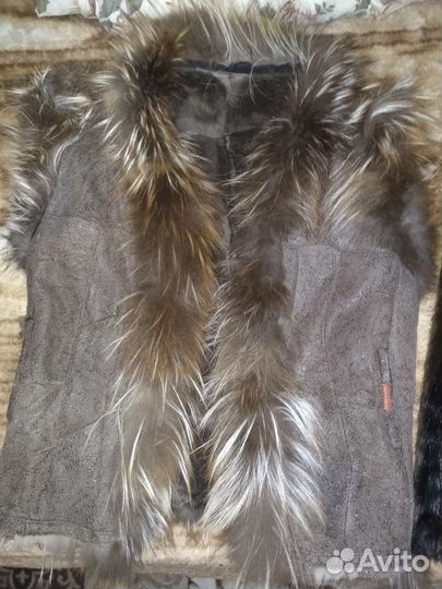 Жилетка меховая натуральная женская