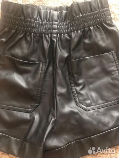 Шорты Zara кожаные