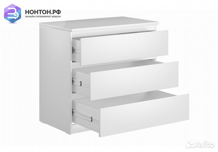 Комод Мальта 3 ящика белый