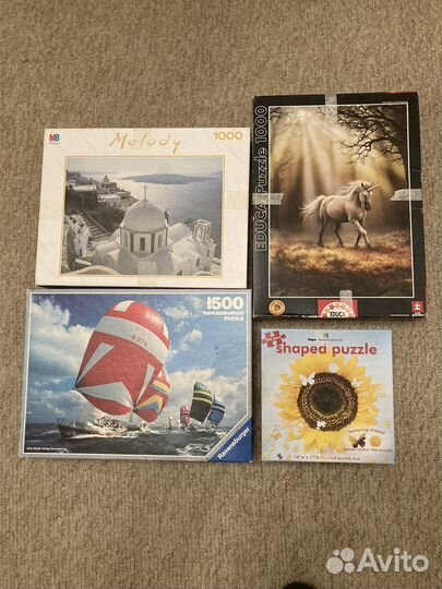 Пазлы 3+1 коробки набором