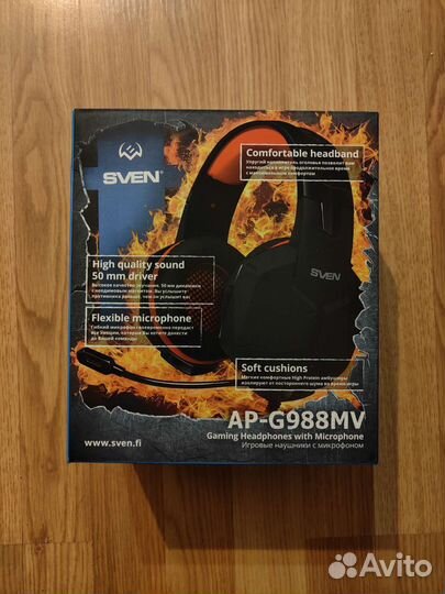 Наушники sven AP-G988MV (c микрофоном) NEW