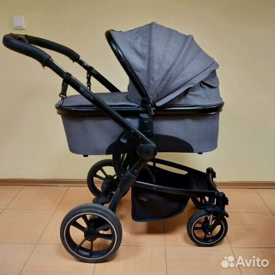 Коляска moon 2 в 1 с переходниками для автокресла